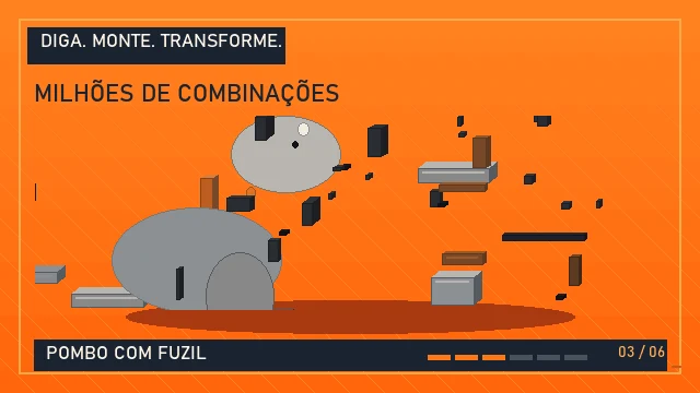 Official promo frame showing a pigeon carrying a rifle
